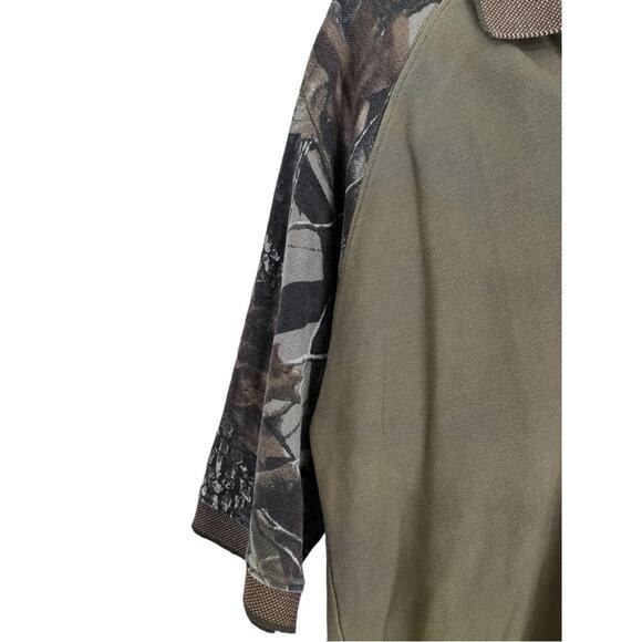 Cabela's Mens Green Short Sleeve Camouflage Accent Polo Size Medium - Picture 2 of 6